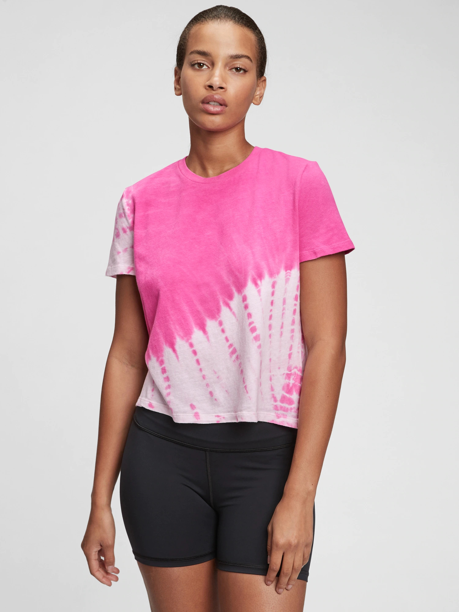 Женская футболка GAP принт тай-дай 1159763132 (Розовый, XXL) – низкие ...