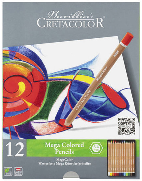 

Карандаши цветные Cretacolor MEGACOLOR 12шт в метал.пенале (9014400290870)