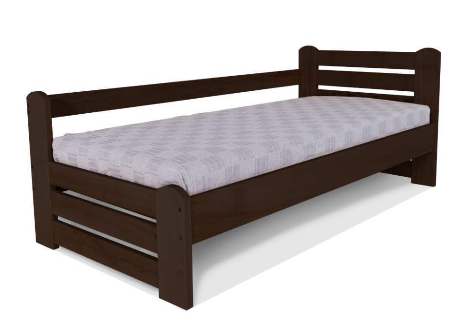 

Кровать односпальная из массива дерева бук 90*200 Country Woodman шоколадный лак без матраса