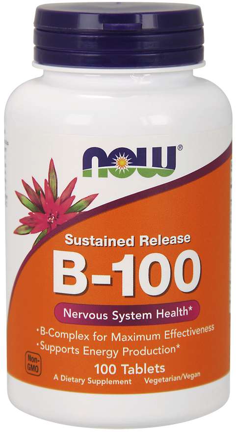 

Витамины NOW Vitamin B-100 Sustained Release Tablets 100 таблеток (4384302725)