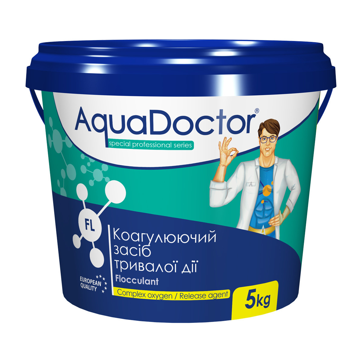 

Коагулянт в гранулах AquaDoctor FL 5 кг. Средство против мутности и для осветления воды бассейна.