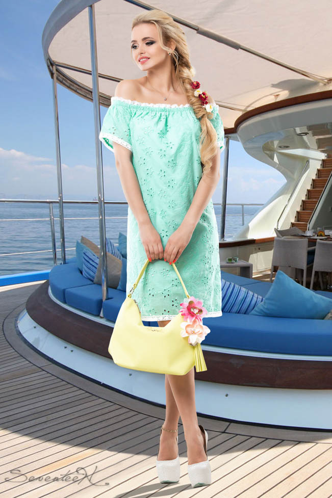 

Женское Seventeen батистовое платье с перфорацией цвет бирюзовый - (637.1462, Женское Seventeen батистовое платье с перфорацией цвет бирюзовый S-M (637.1462)