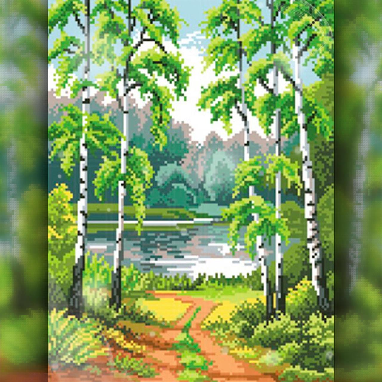 

Алмазная вышивка The Wortex Diamonds Берёзовый пейзаж 40x50