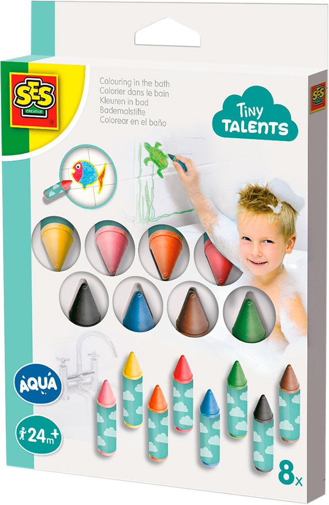 Акция на Набор для рисования в ванной Ses Creative Tiny Talents Водные Забавы 8 карандашей (13096S) от Rozetka UA