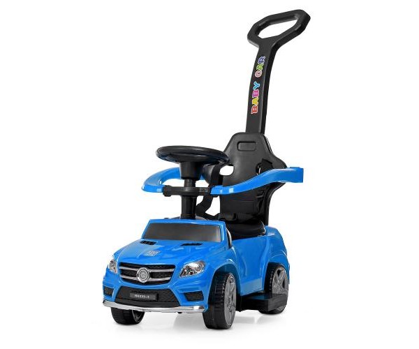 

Каталка - толокар, машинка с родительской ручкой, бортиками BAMBI M54233, Синяя
