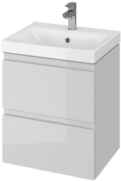 

Тумба подвесная CERSANIT Moduo 50 S801-219 СЕТ B11 с умывальником 50 см серая