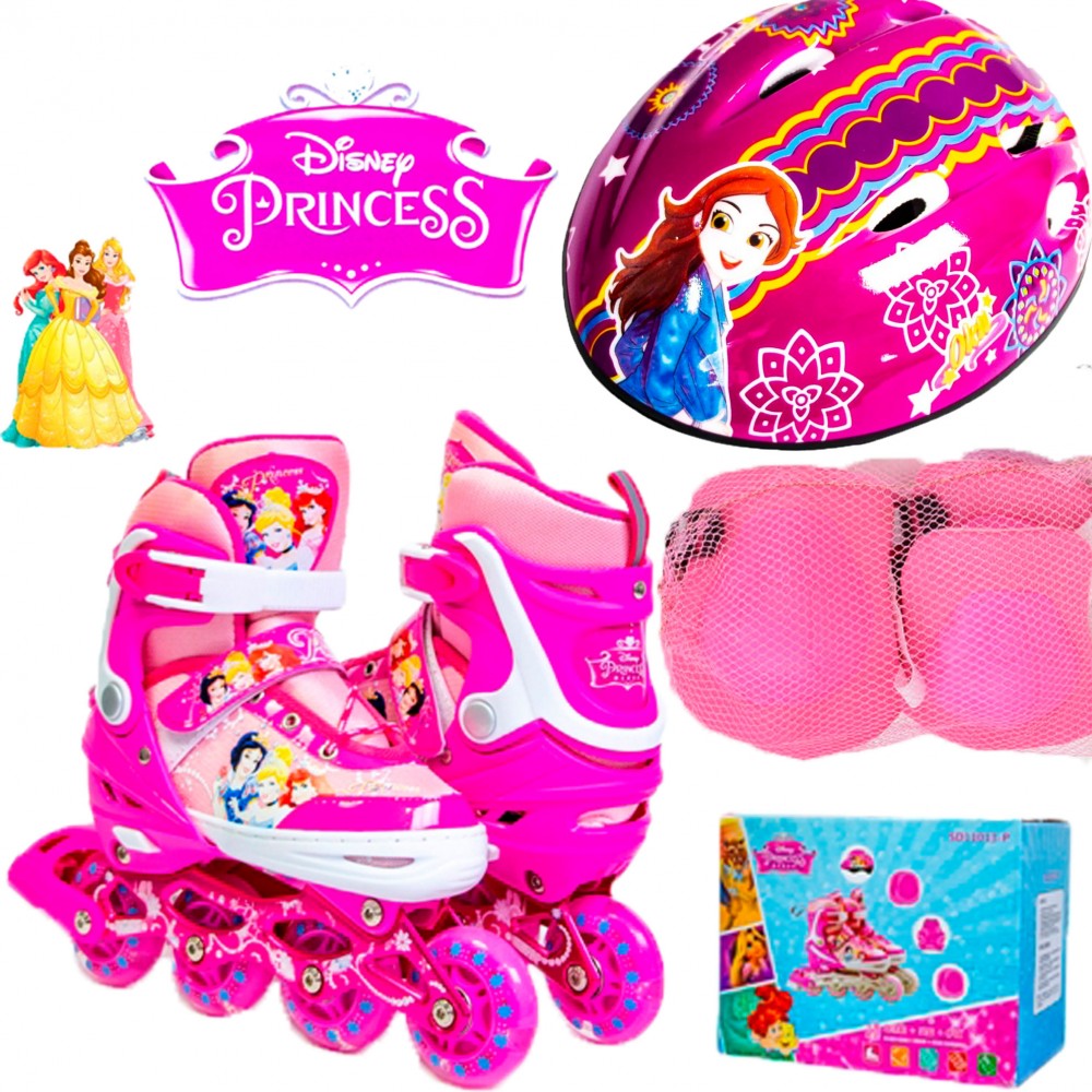 

Ролики Комплект роликов Disney Princess2 34-38 Все колеса светятся Защита + Шлем