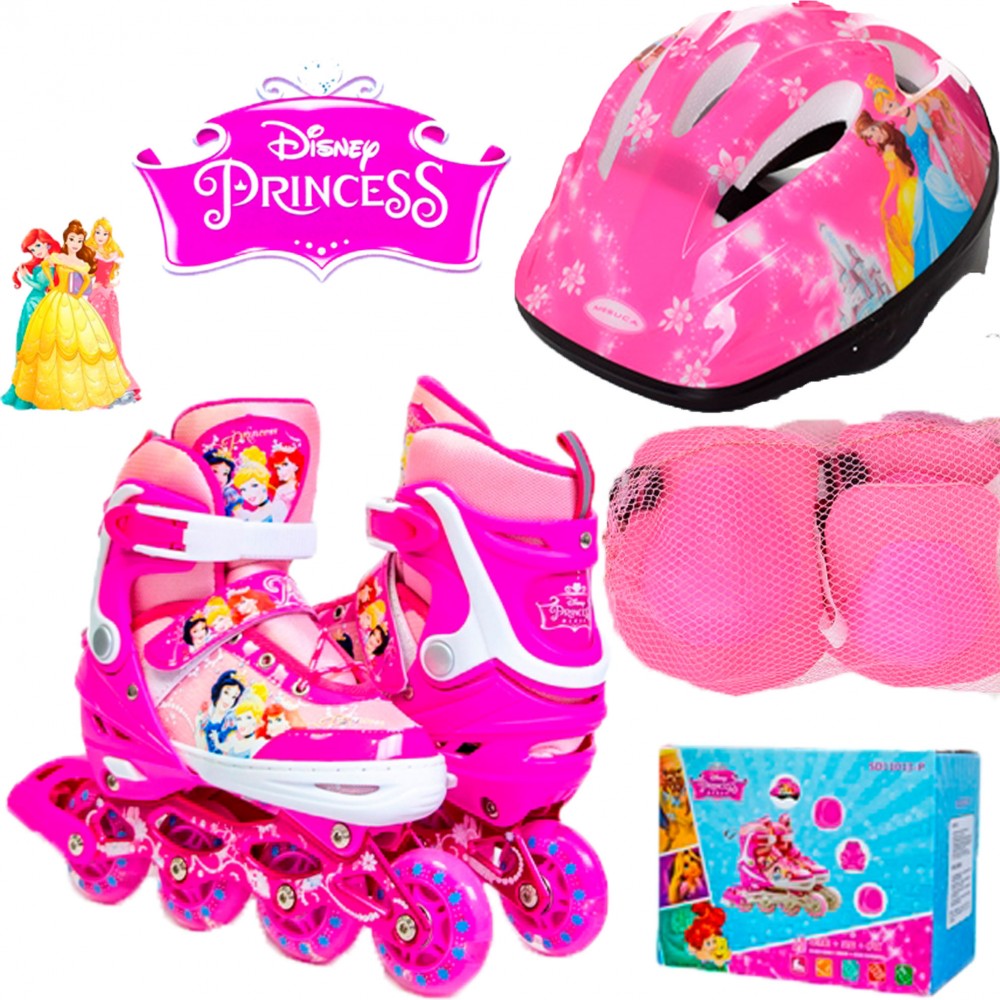 

Ролики Комплект роликов Disney Princess1 34-38 Все колеса светятся Защита + Шлем