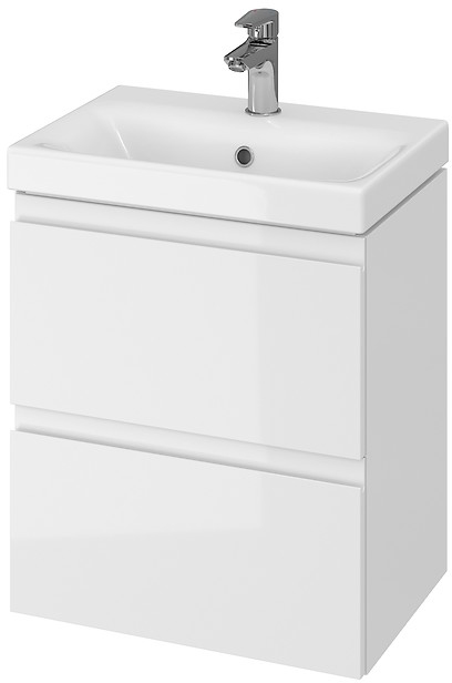 

Тумба подвесная CERSANIT Moduo Slim 50 S801-229 СЕТ B02 с умывальником 50 см белая