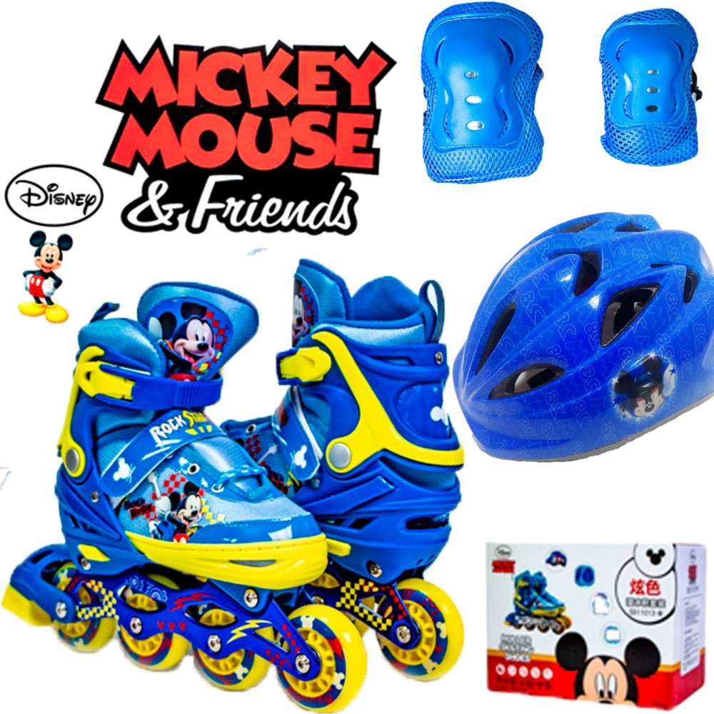 

Ролики Комплект роликов Disney Mikey1 29-33 Все колеса светятся Защита + Шлем с регулировкой