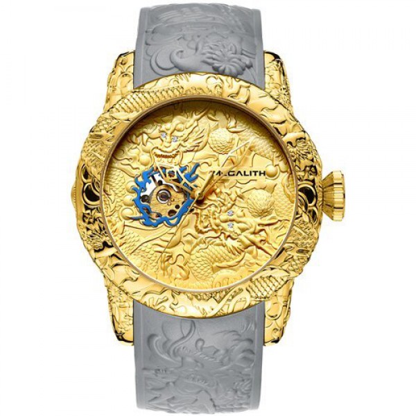 

Часы Megalith 8041M Gold-Gray Dragon Sculpture