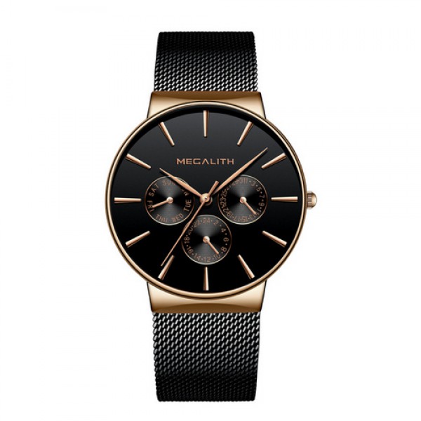 

Часы Megalith 0047M-6 Black-Gold
