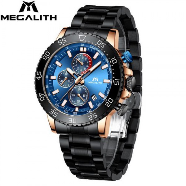 

Часы Megalith 8087M Black-Cuprum-Blue