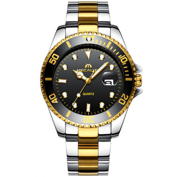 

Часы Megalith 0037M Silver-Gold-Black