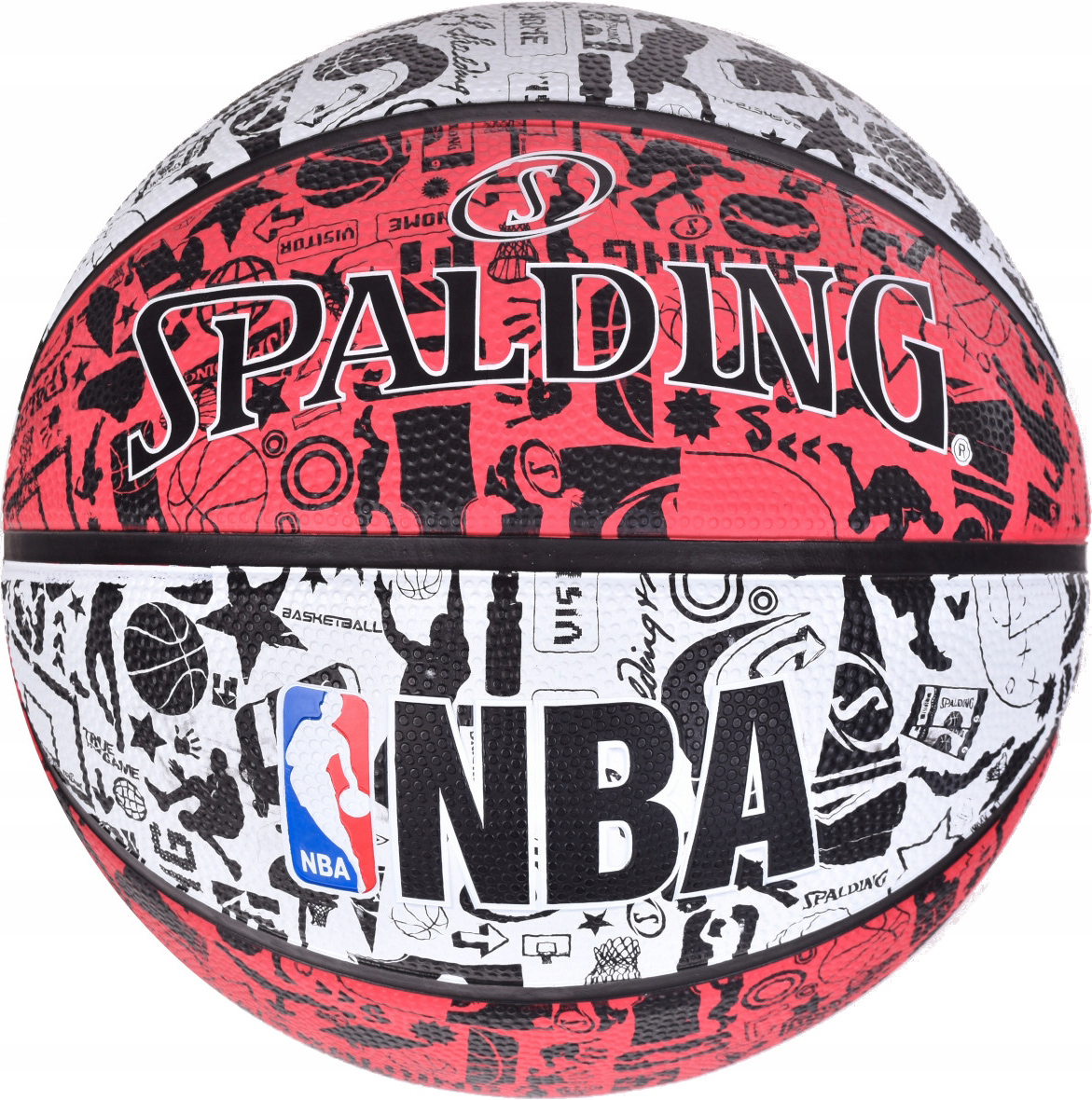 

Мяч баскетбольный Spalding NBA Graffiti Outdoor White/Red Size 7