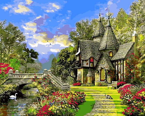 

Картина по номерам Babylon Дом с башенками 40*50 см (в коробке) арт.VP1155