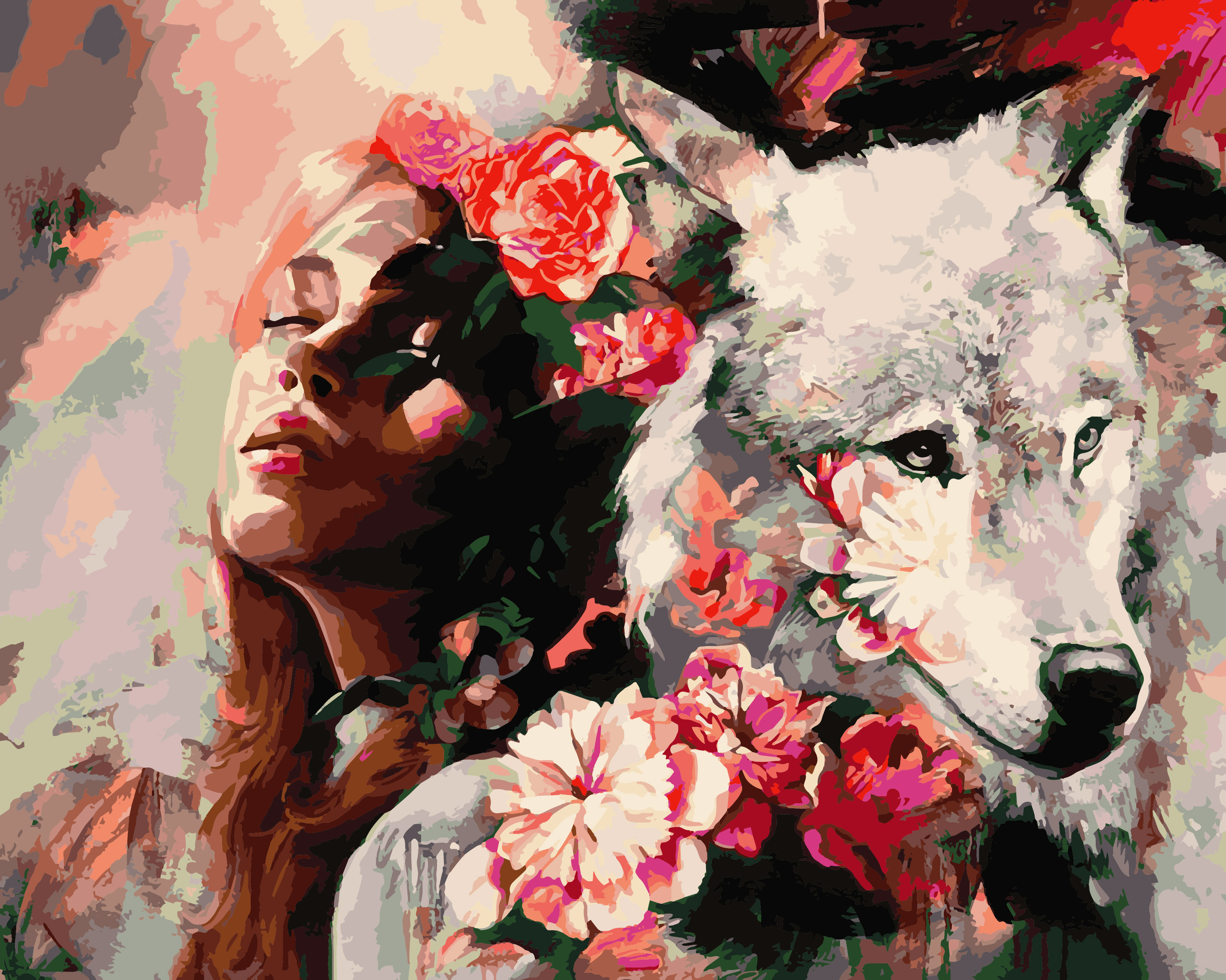 

Картина по номерам Babylon Белая волчица 40*50 см (в коробке) арт.VP976