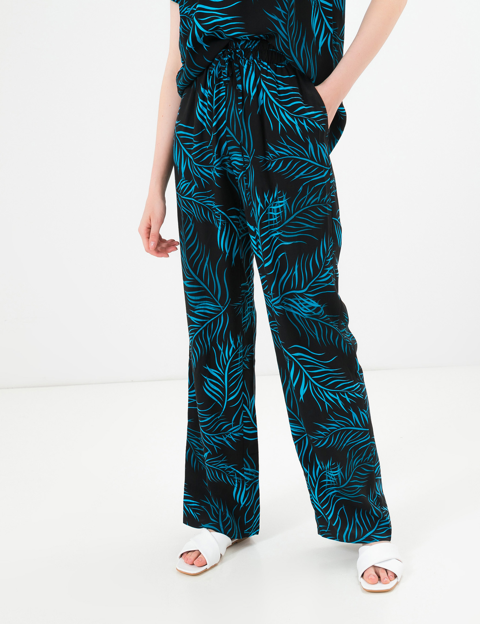 

Брюки деми Wear me штаны женские широкие летние  Чёрный 1w/21/29F, Брюки деми Wear me штаны женские широкие летние S Чёрный 1w/21/29F