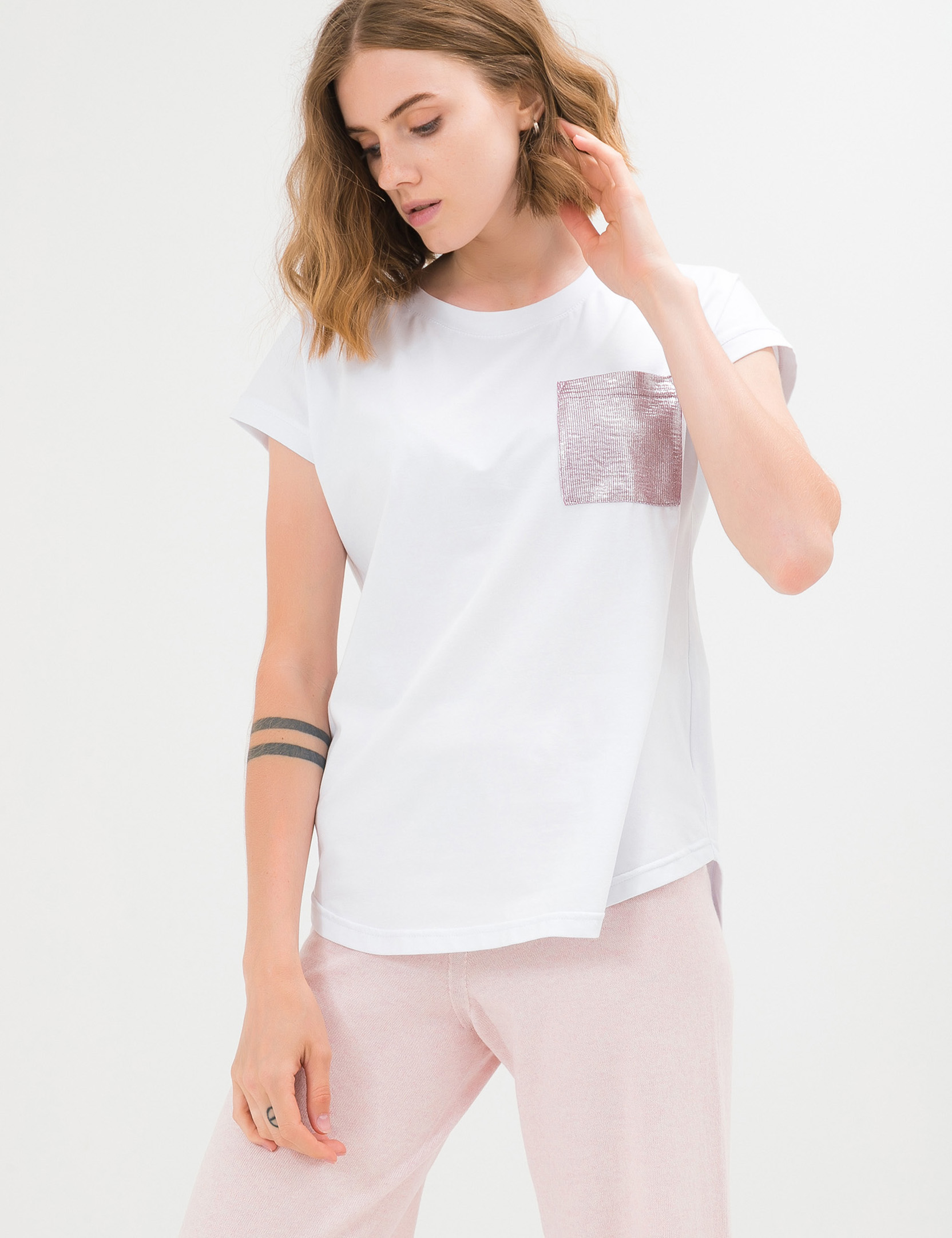 

Футболка Wear me с нагрудным карманом XS Белый 1w/88/10