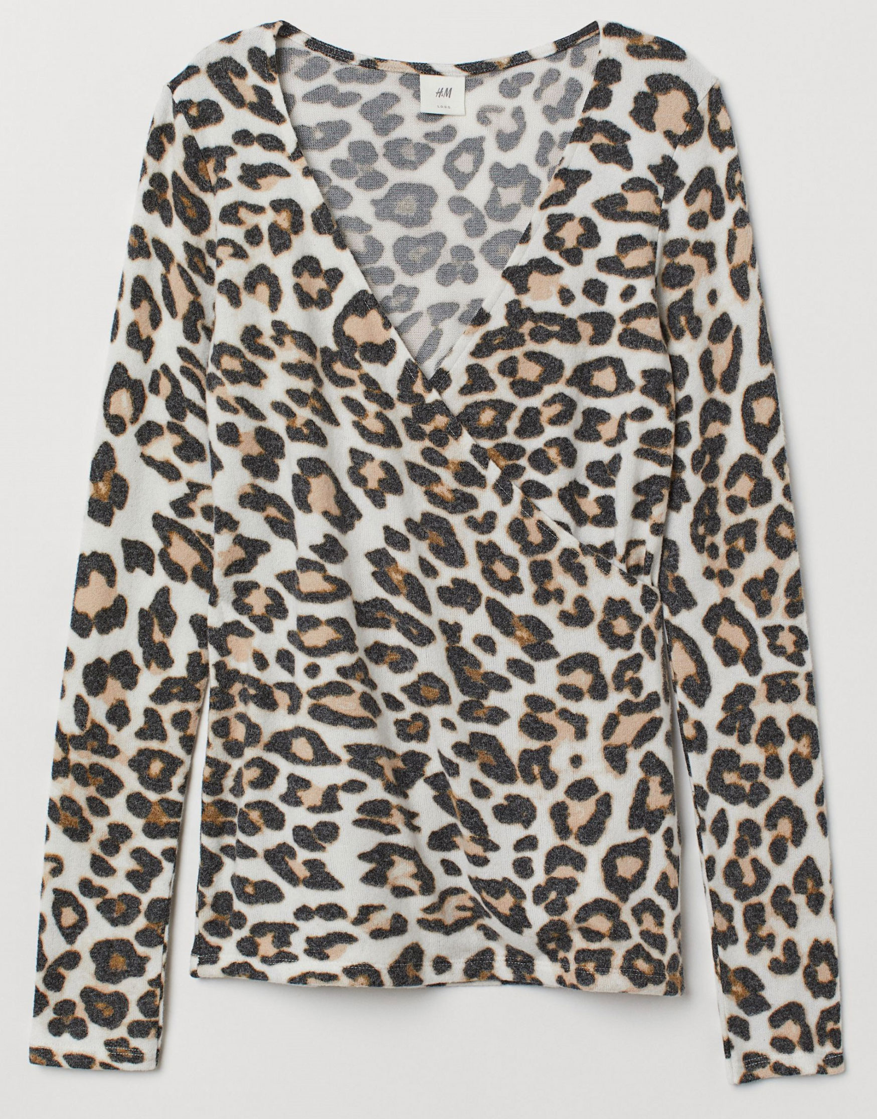 

Лонгслив H&M 6917509 XS Леопардовый