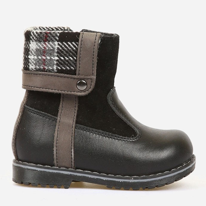 Детские зимние кожаные ботинки для девочки Шалунишка JM-1702-01-Black ...