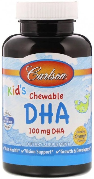 

Рыбий жир для детей Carlson Labs Kids Chewable DHA Апельсин 60 капсул (708544)