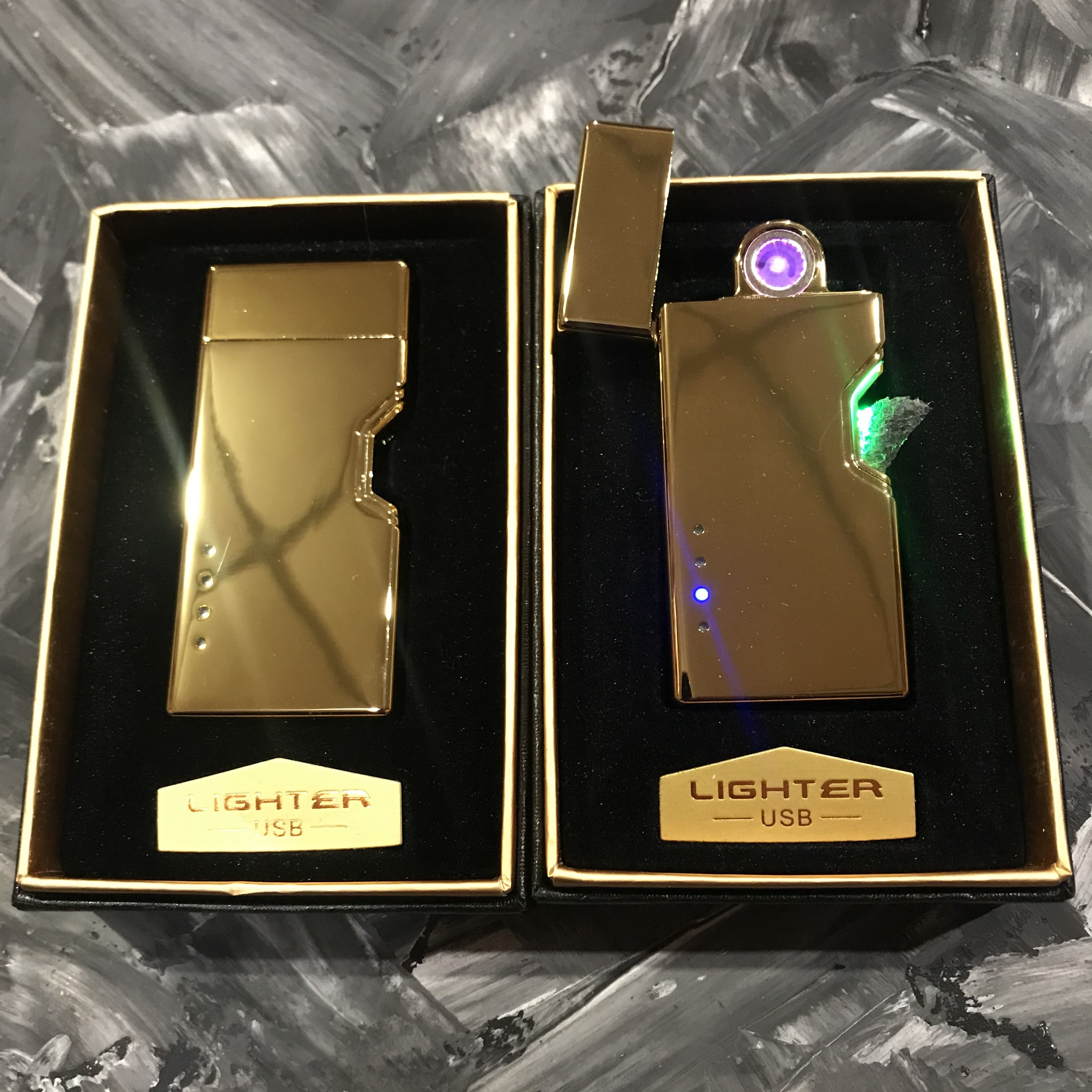

Зажигалка Usb Круговой Электроимпульс 43612 Золото