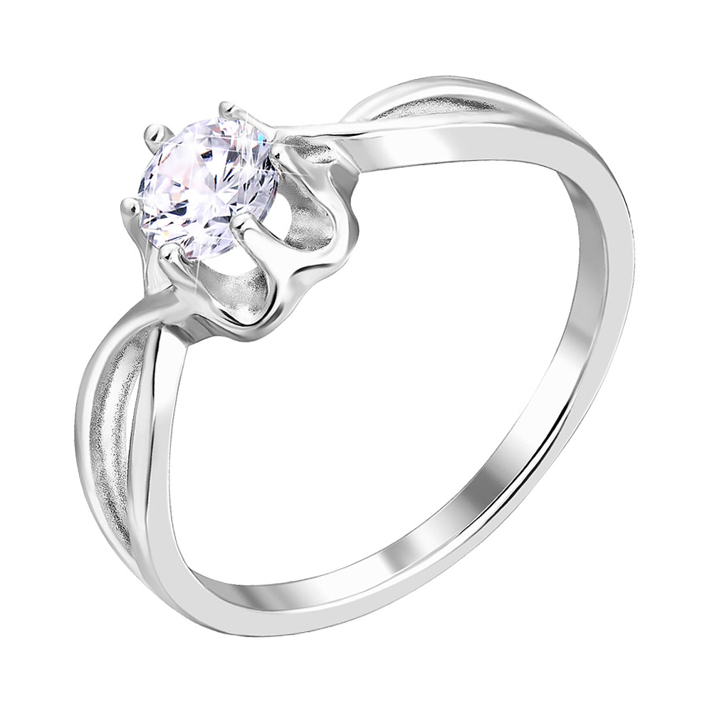 

Серебряное кольцо с цирконием 000116349 17.5 размера