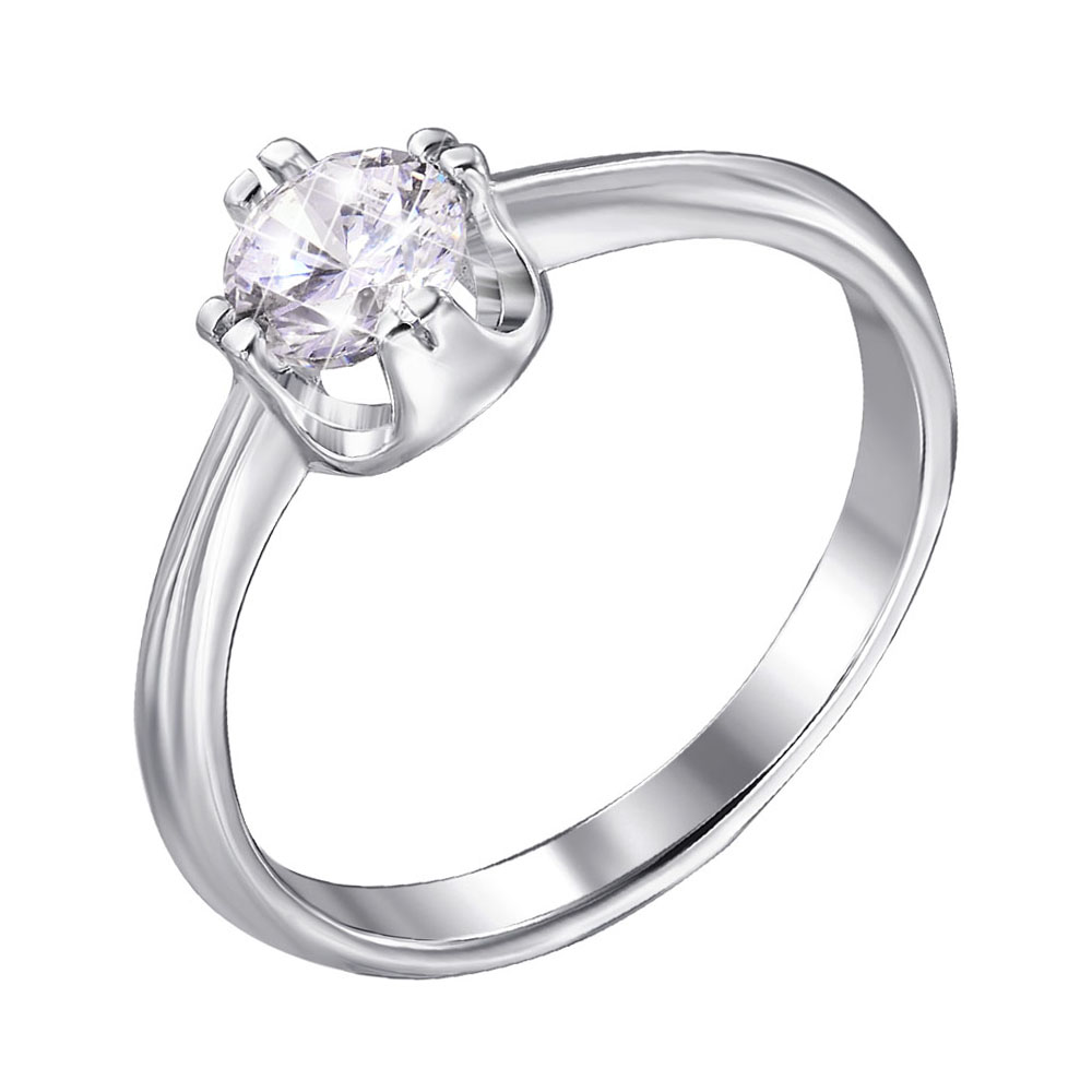 

Серебряное кольцо с фианитом 000140381 000140381 16.5 размера