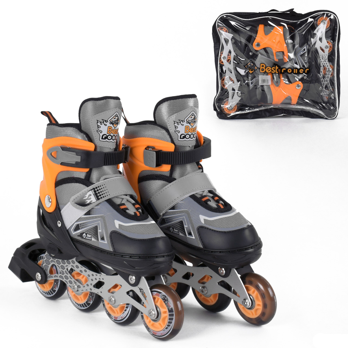 Ролики BEST ROLLER 6202-S розмір 30-33 оранжеві – фото, відгуки ...