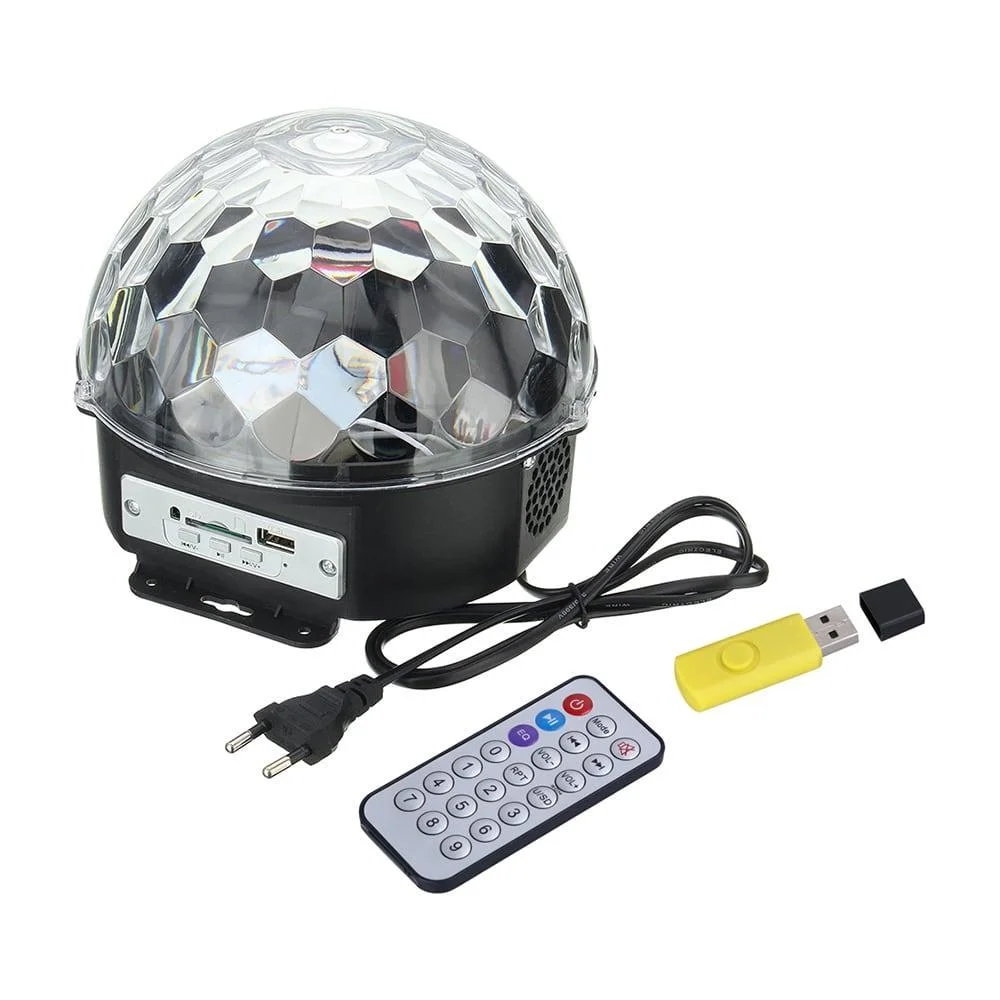 

Диско шар проектор MP3 led crystal magic ball light колонка БЕЗ БЛЮТУЗ