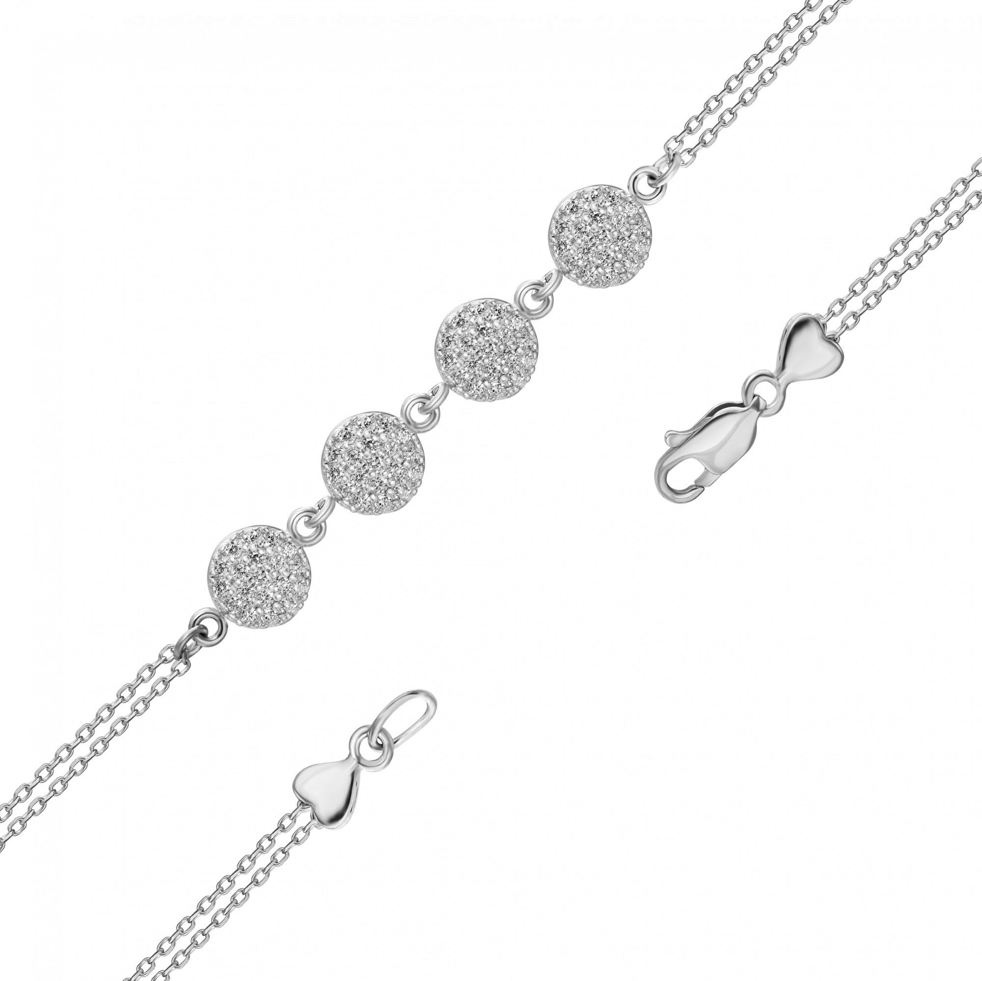 

Серебряный браслет HARMONY с40049 17,0 бел c40049