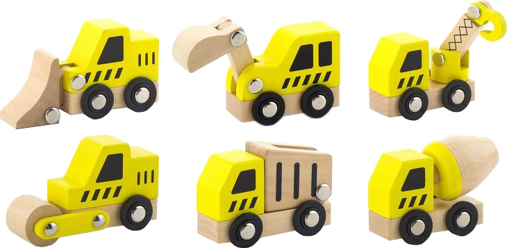 

Набор игрушечных машинок Viga Toys Стройтехника 6 шт (50541)