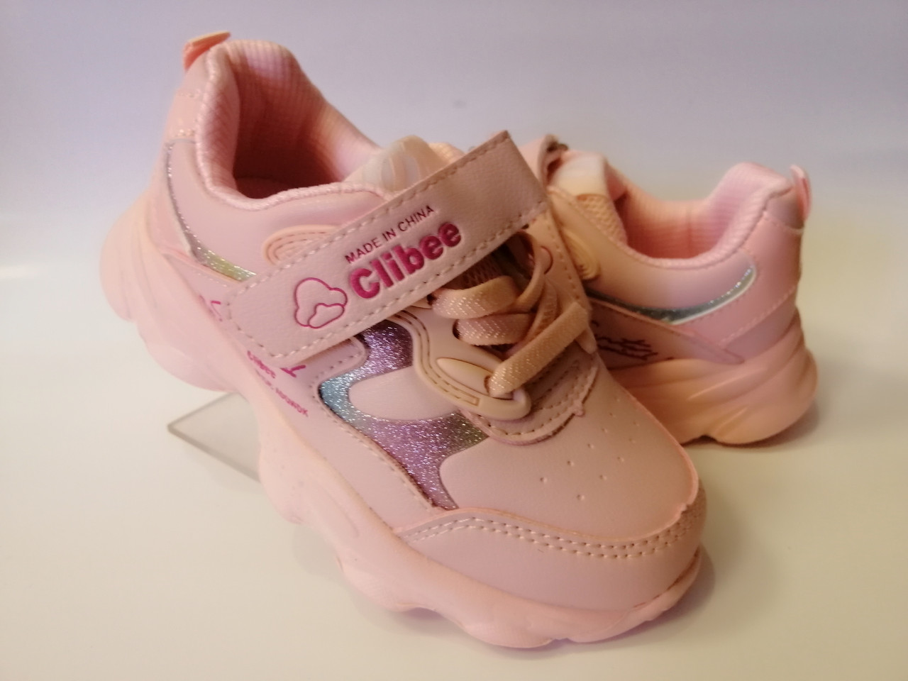 

Кроссовки для девочки Clibee 917 F pink розовые р. 30-18,3 см