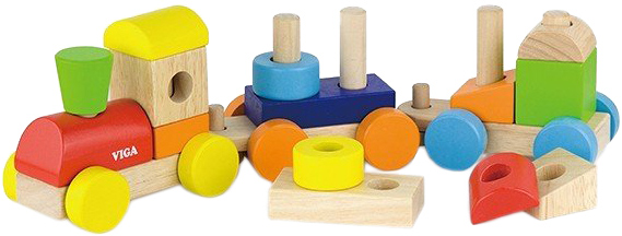 

Игрушка Viga Toys Поезд цветной из кубиков (51610) (6934510516109)