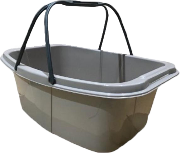 

Корзина-миска хозяйственная Heidrun Laundry пластиковая с ручками 57х40 h20 см 26 л (349_серая)