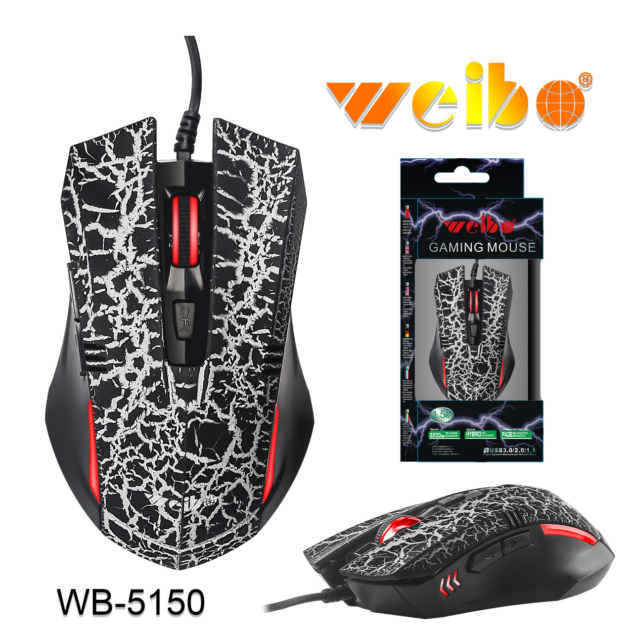 

Игровая мышь Weibo WB-5150 3200 Dpi 6D
