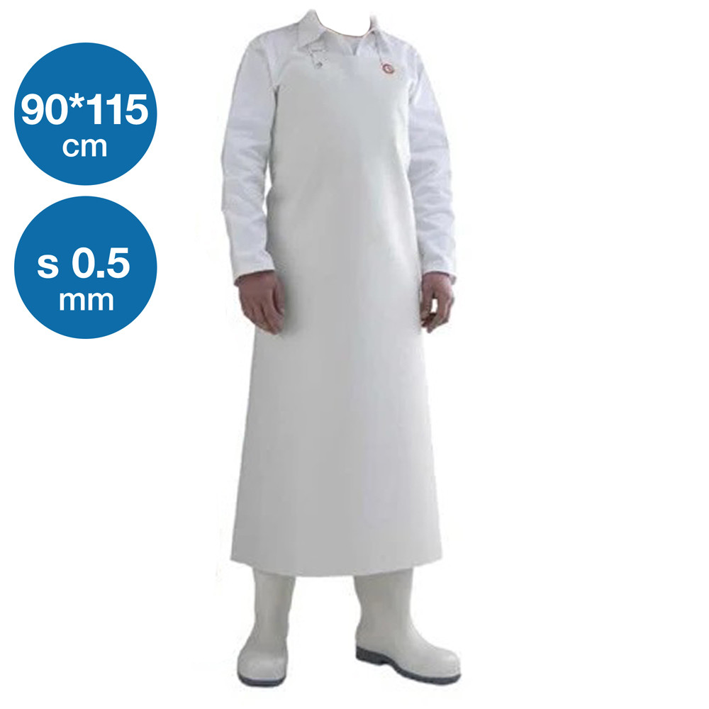 

Фартук нитриловый на полиэстеровой основе B2BMarket 90х115см белый резиновый