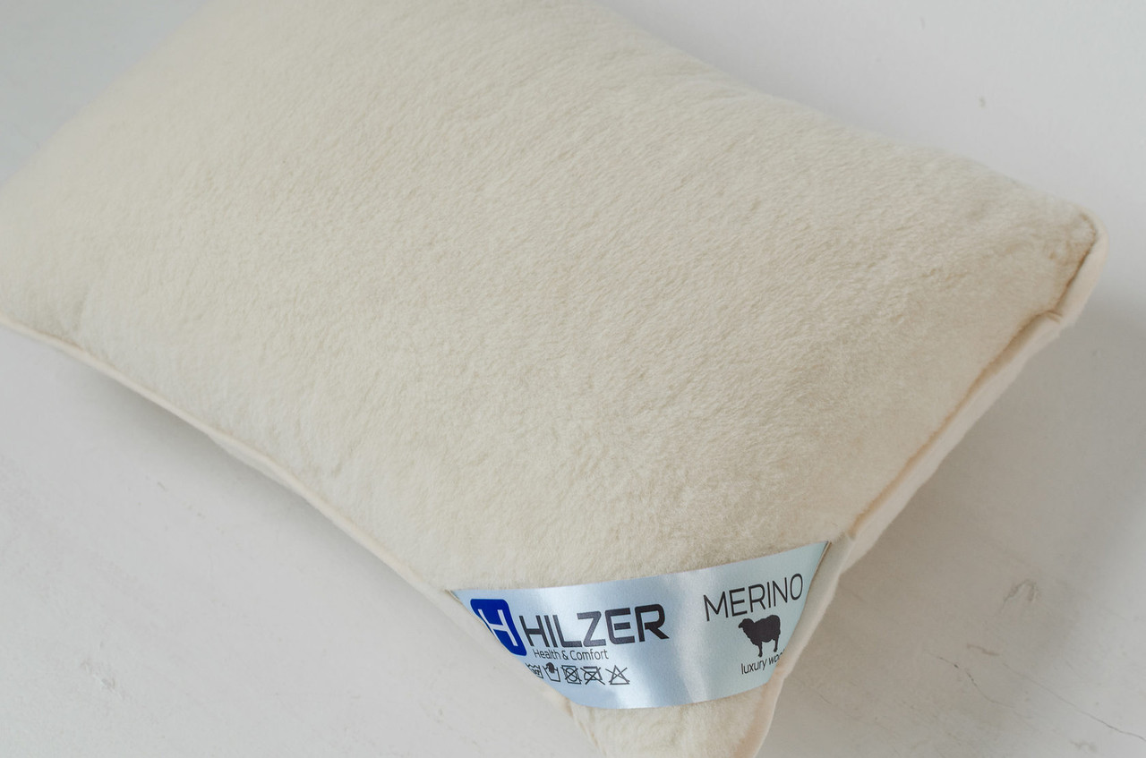 

Подушка из шерсти мериносов HILZER антиаллергенная натуральная комфортная MERINO белая 40х60