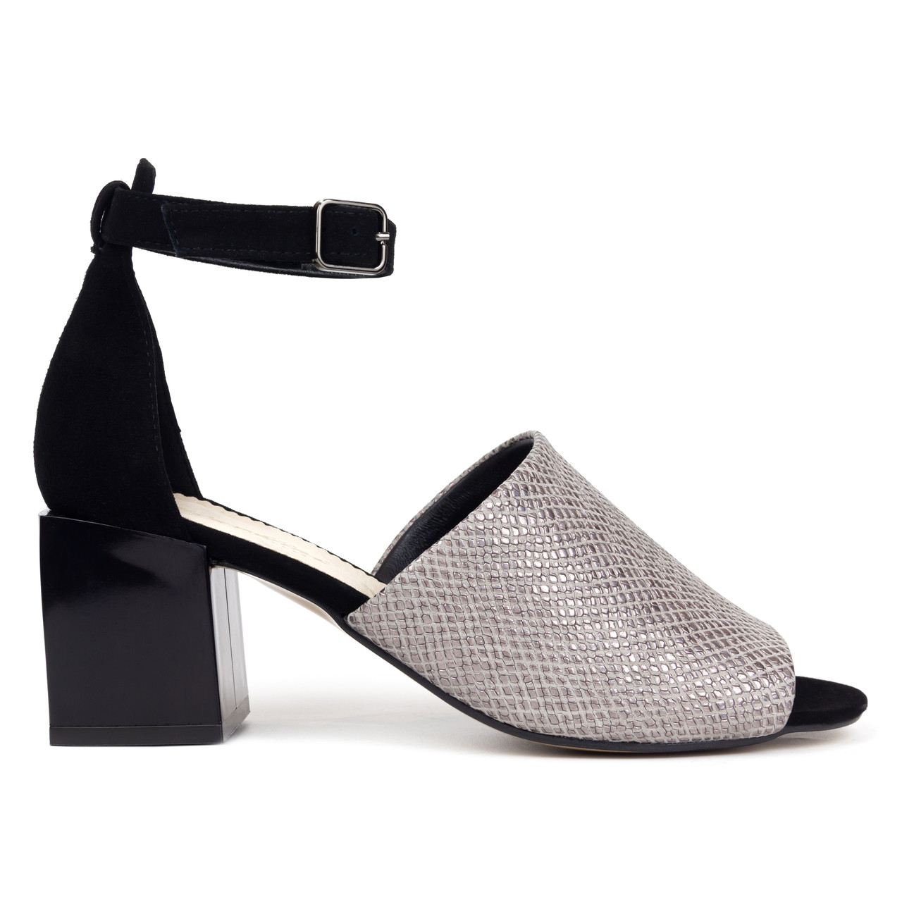 

Босоножки кожаные Woman's heel черные с бронзовым (О-905) 38