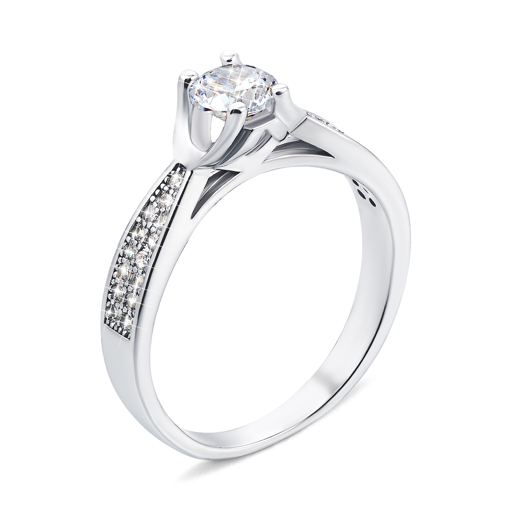 

Серебряное кольцо с фианитами 000134421 16.5 размера