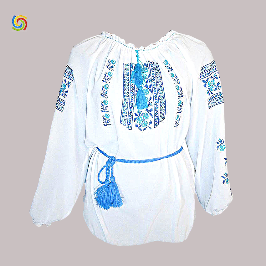 

Рубашка Украинская вышиванка 004920 цвет белый размер 5XL