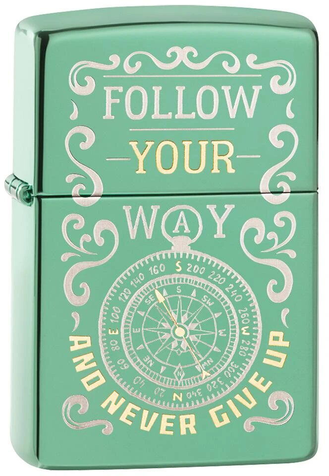 

Зажигалка Zippo 28129 Follow Your Way Design Зеленая (Zippo 49161)