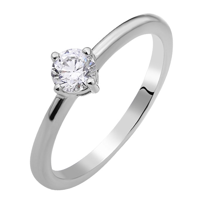 

Серебряное кольцо с цирконием Swarovski 000103090 15 размера