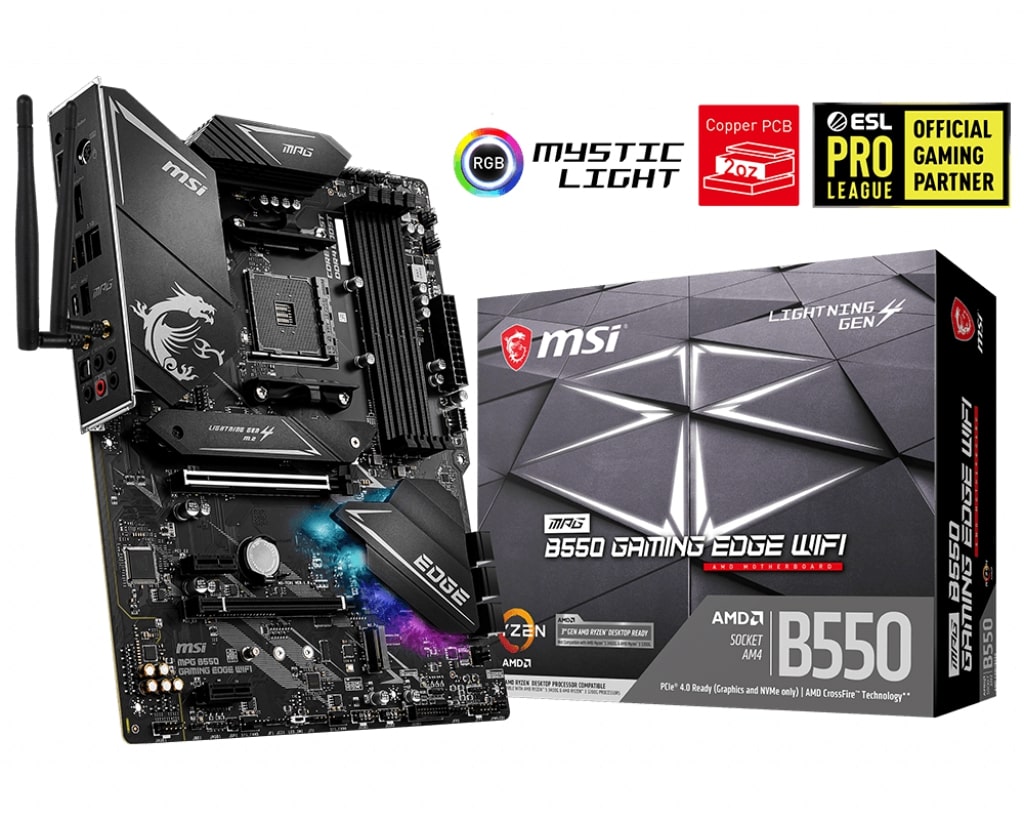 

Материнская плата MSI MPG B550 Gaming Edge Wi-Fi Socket AM4