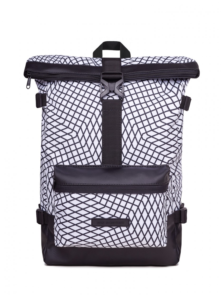 

Рюкзак GARD ROLLTOP 2 с черной ломаной клеткой 2/20 белый 2143