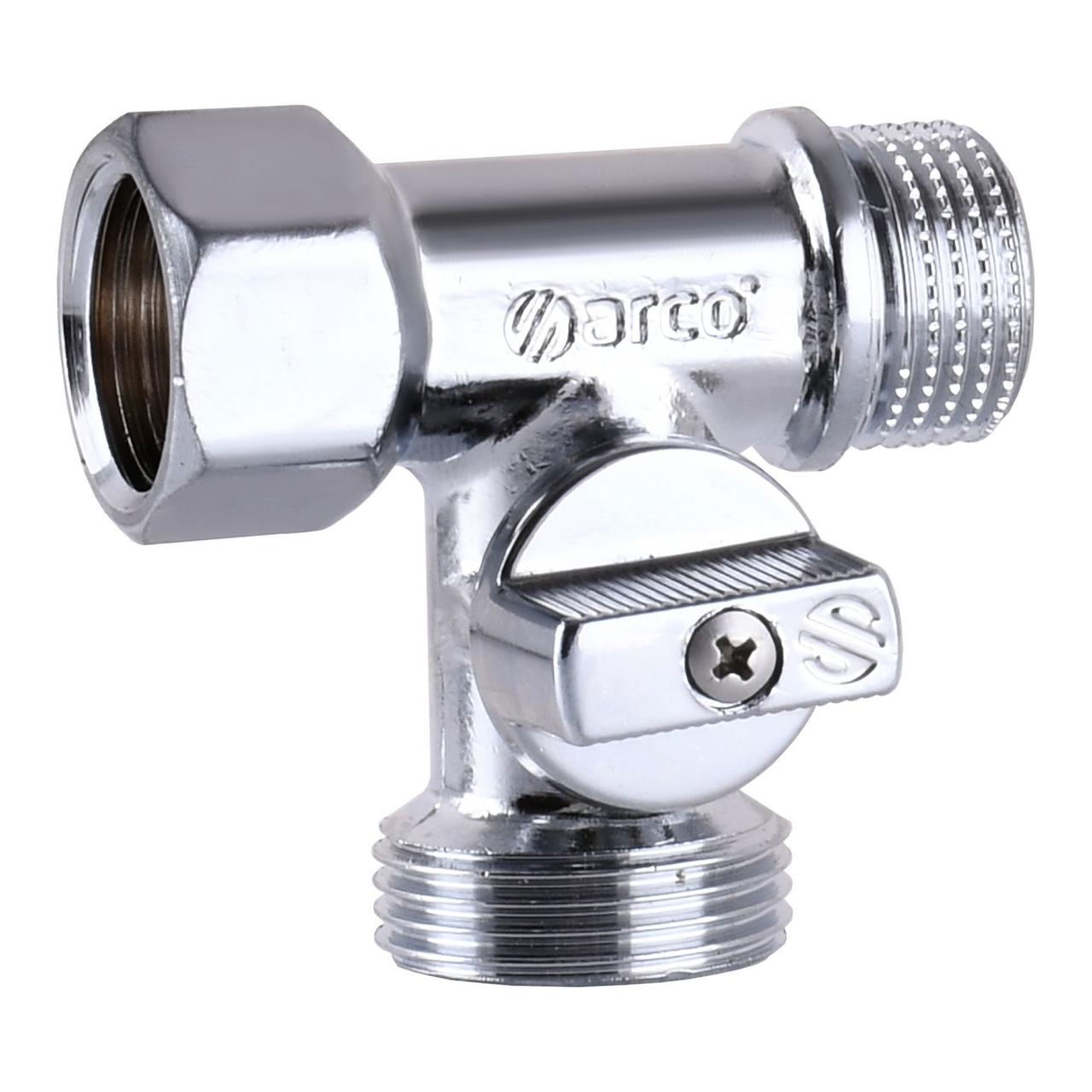 Кран шаровый для стиральной машины ARCO 1/2\"х3/4\"х1/2\" 0233510 – низкие ...