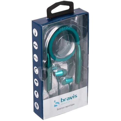

Беспроводные Bluetooth наушники BRAVIS FB19BL Green