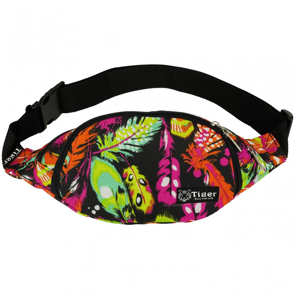 

Сумка на пояс (бананка) Tiger Moon Print Перышки
