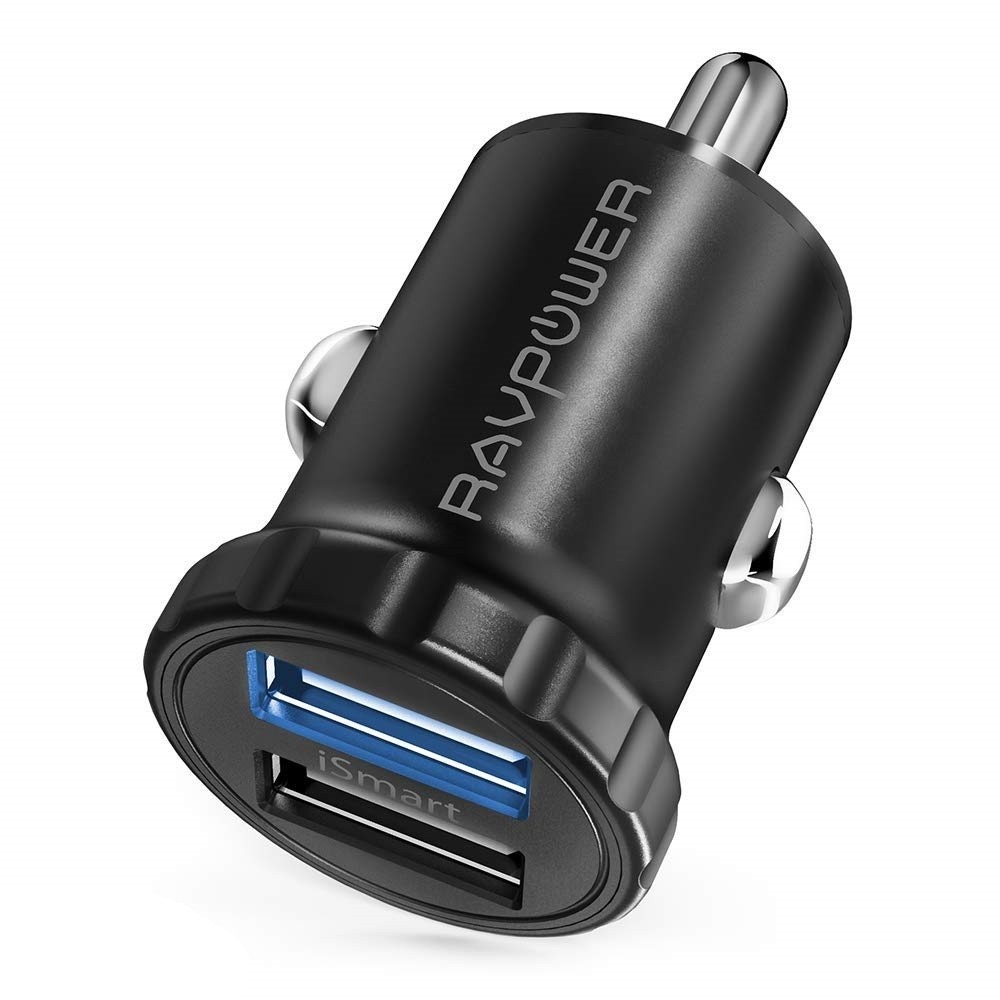

Автомобильное зарядное устройство RAVPower Mini Dual USB Car Charger 24W 4.8A комплект из 2 штук Black (Черный) RP-PC031